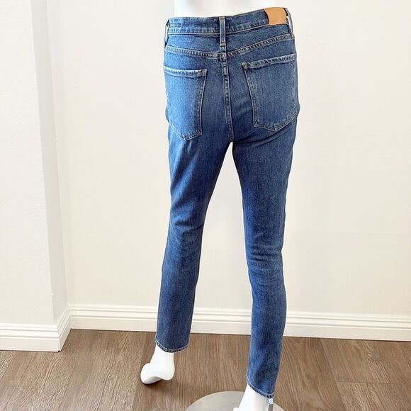Citizens Of Humanity Olivia High Rise Slim Ankle Denim Jeans Exposed Button Fly - Picture 3 of 9